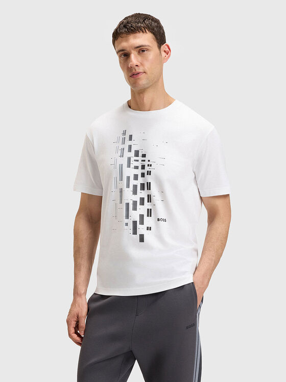 Cotton T-shirt with print - 1