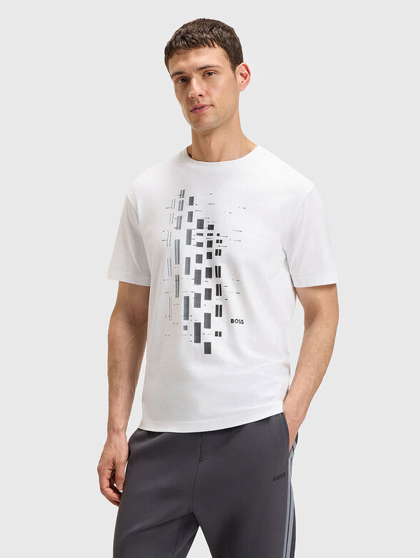 Cotton T-shirt with print - 1