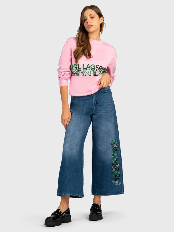 Pink sweatshirt with fancy logo - 2
