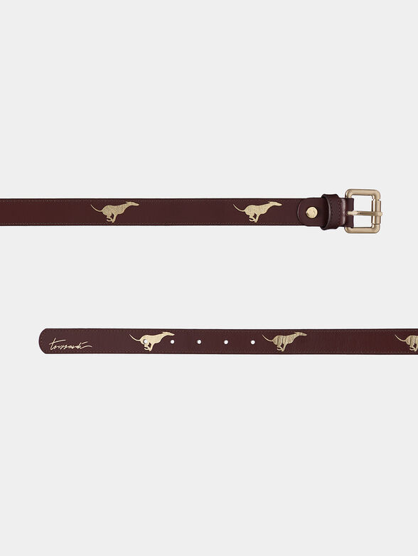 Leather belt with art print - 2