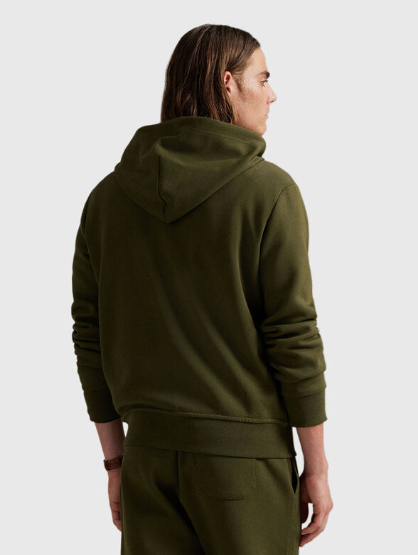 Cotton sweatshirt with hood and zip - 3