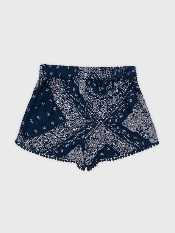 Dark blue printed shorts - 2