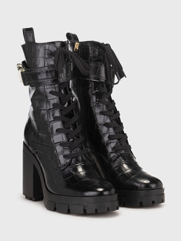 Croc-effect ankle boots  - 2