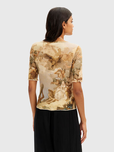 V-neck T-shirt with print - 3