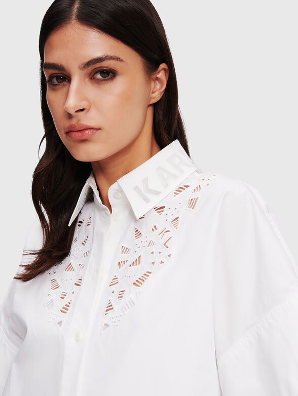 Black shirt with logo embroidery - 4