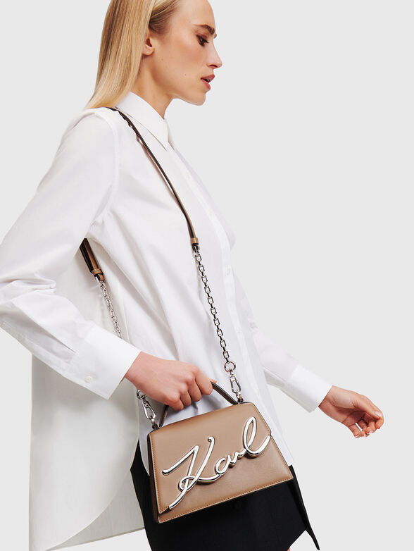 K/SIGNATURE 2.0 crossbody bag in leather  - 2