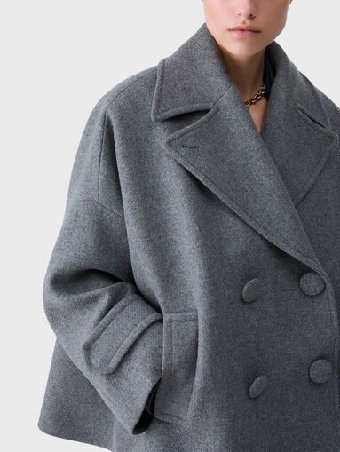 Oversized wool-blend coat - 4