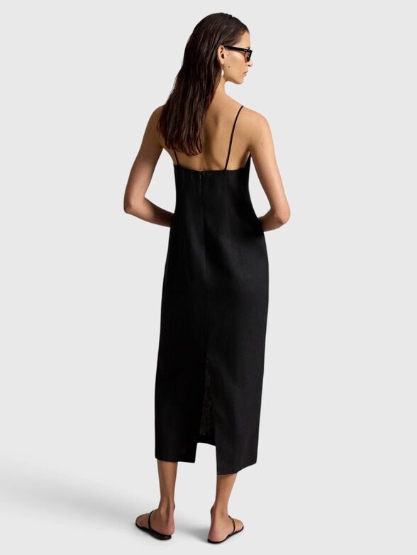 Black linen dress - 2