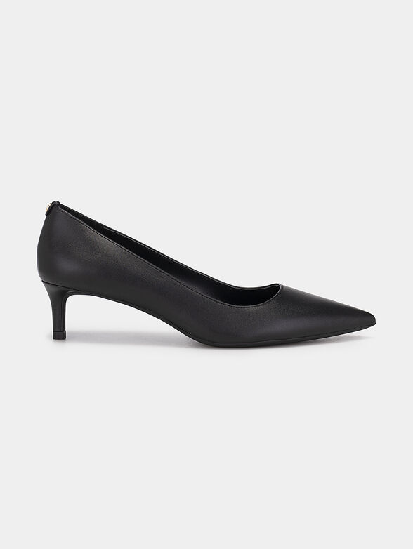 ALINA black leather heeled shoes - 1