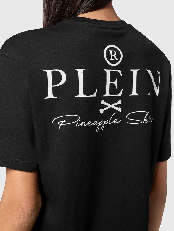 Cotton T-shirt with contrasting print - 3
