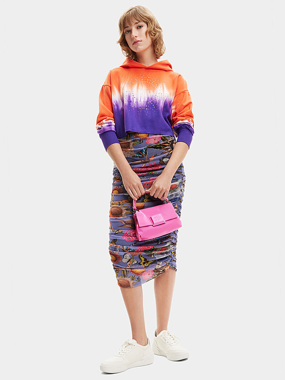 Midi skirt with floral motifs - 4