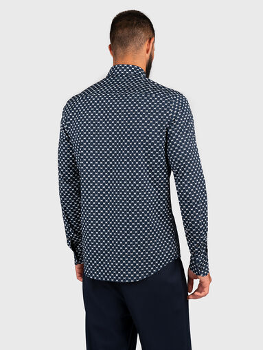 Cotton shirt with monogram print - 3