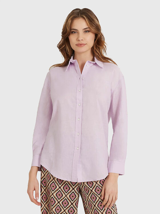 Риза SUMMER GLAM в лилав цвят - 1