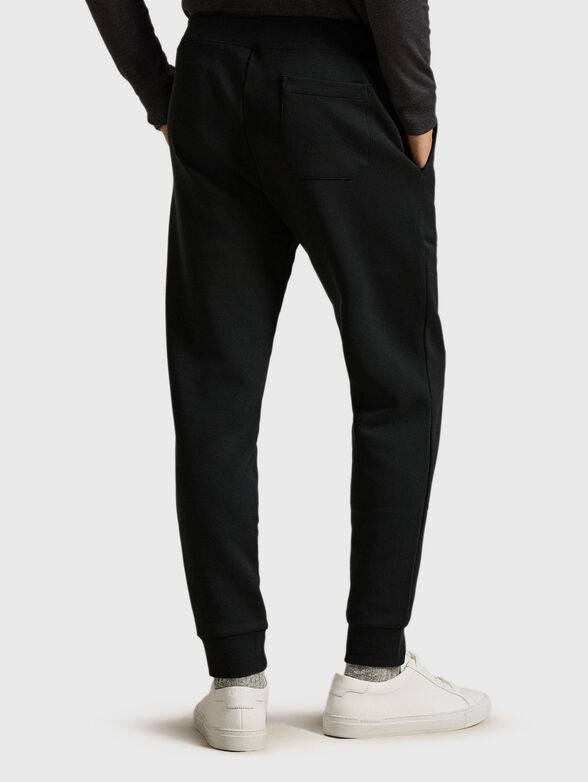 Sports pants with contrasting logo  - 2