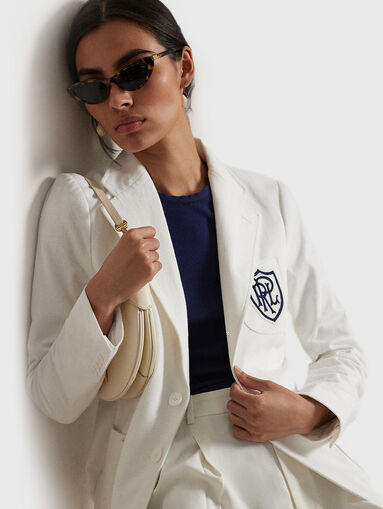 White jacket with logo embroidery - 5
