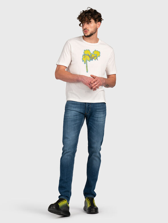 Dark blue slim jeans with logo detail - 4