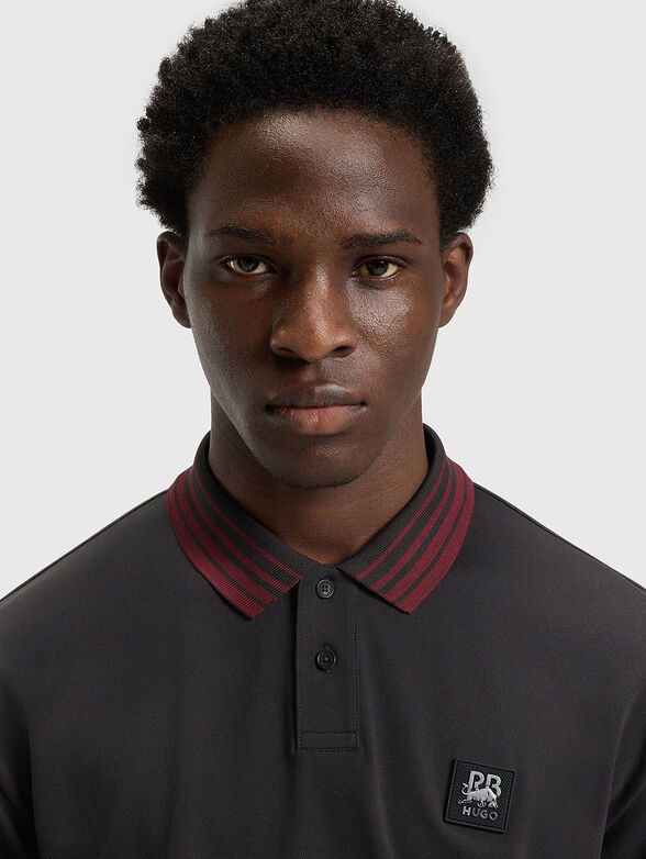 HUGO x RB dark brown polo shirt - 4