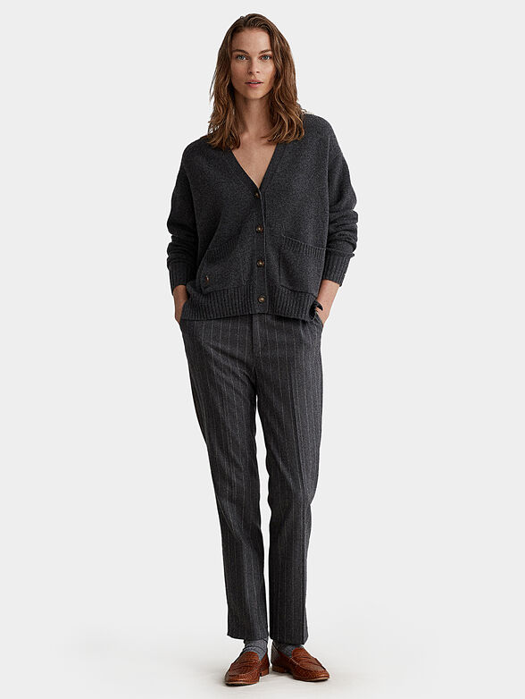 Cardigan with buttons and pockets - 1