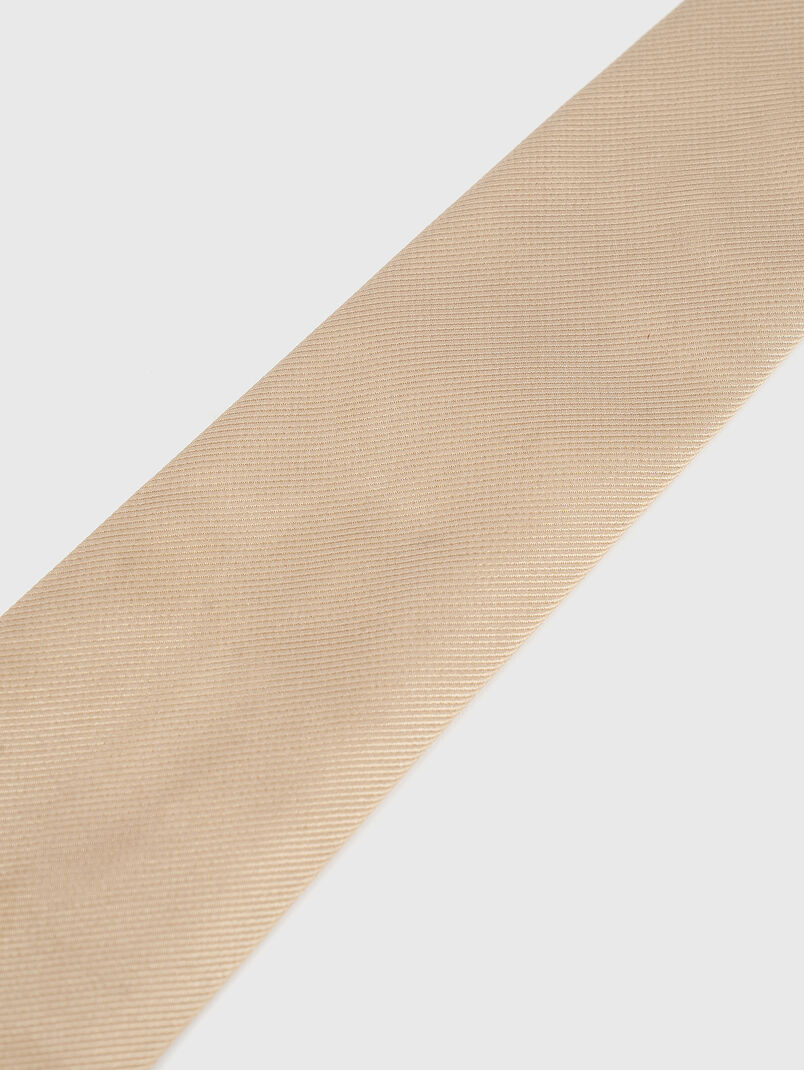 Beige silk tie - 3