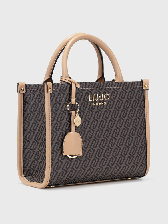 Crossbody bag with monogram print and logo - 4