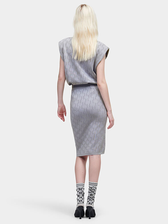 KL MONOGRAM skirt with jacquard logo motifs - 2