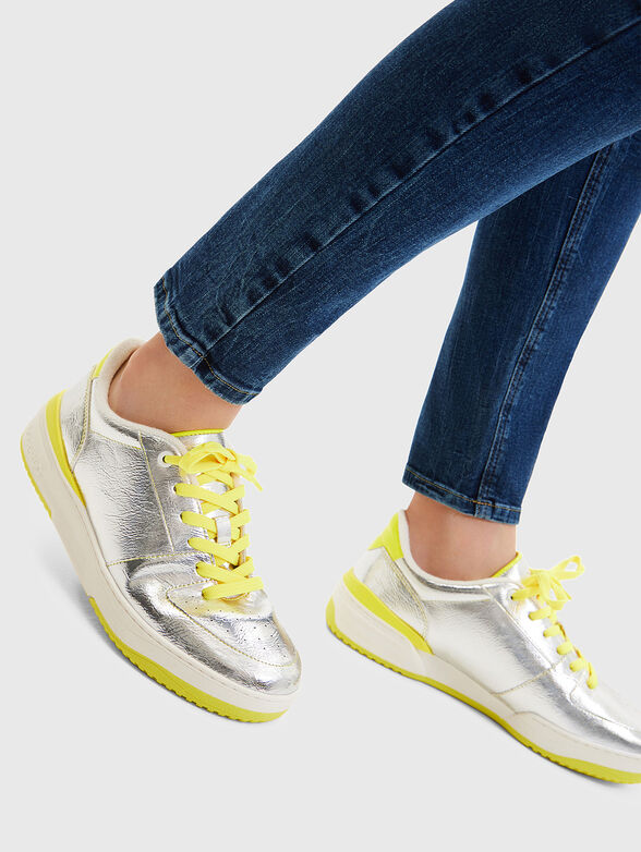 METRO SILVER silver sports shoes - 2