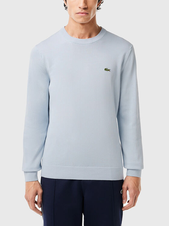 Crew neck cotton sweater - 1