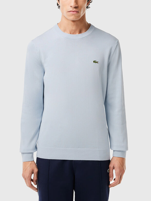 Crew neck cotton sweater - 1