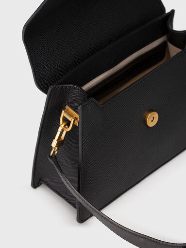 LOSSIE black crossbody bag with triangular logo - 5