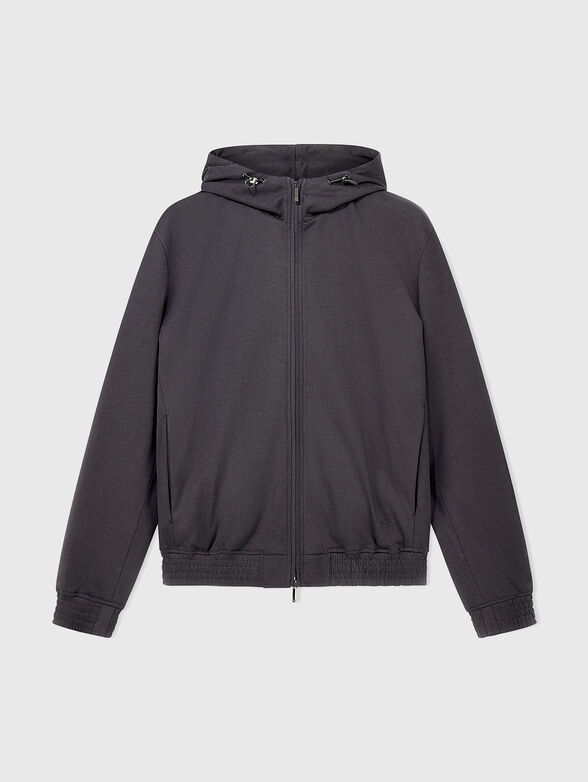 Hooded jacket with a zip - 1