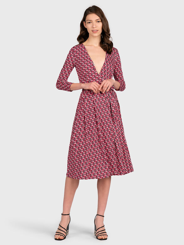 CHRISTIN Dress with monogram logo print - 1