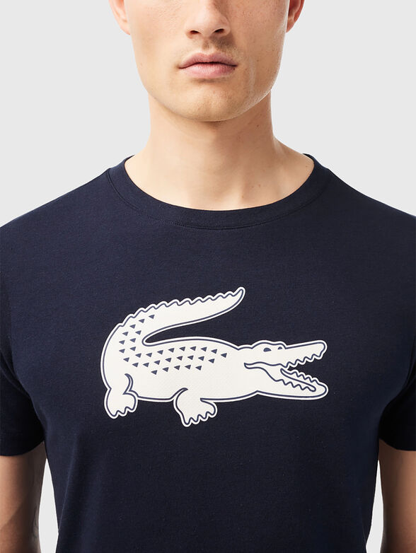 White T-shirt with contrasting logo print - 4