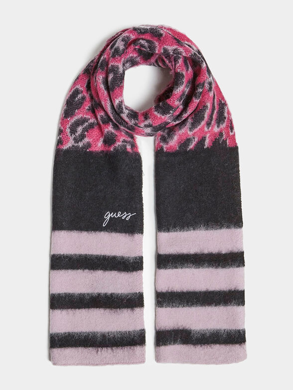 Scarf with animal print - 1