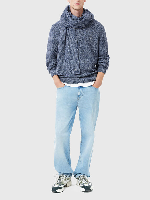 Sweater with oval neckline - 2