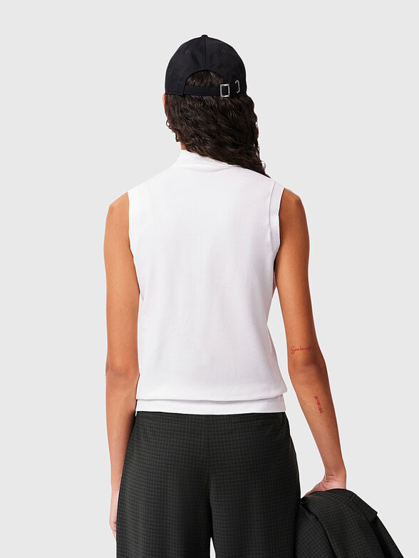 Polo collar top with logo - 3