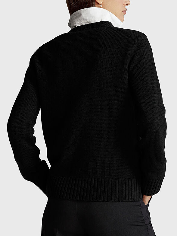 Black sweater with Polo Bear embroidery - 4