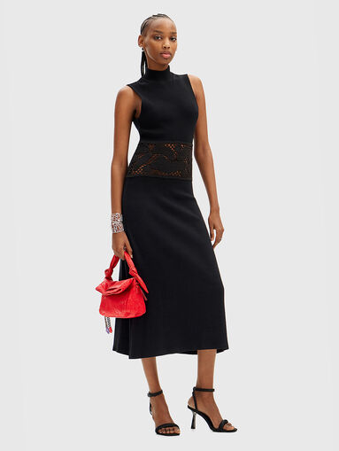 Crochet ribbed midi dress - 5