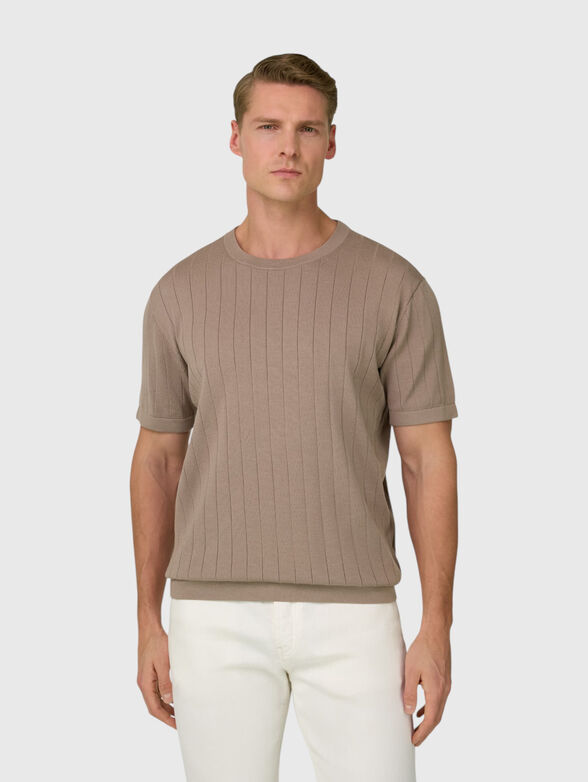 Knitted brown blouse - 3