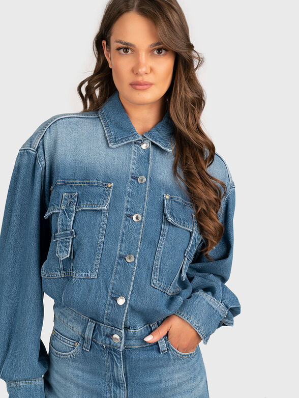 KINSLEY denim jumpsuit with worn effect - 3