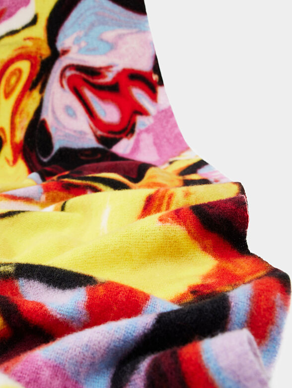 INCA CORK FUR scarf with fringe - 4