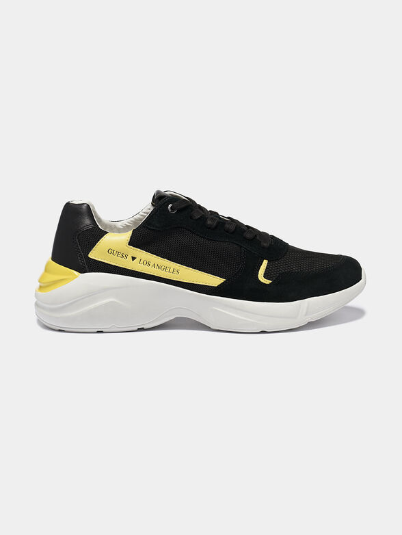 VITERBO Black sneakers with yellow accents - 1