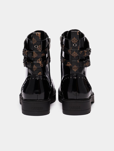 WANDA Combat boots with contrasting strap - 4