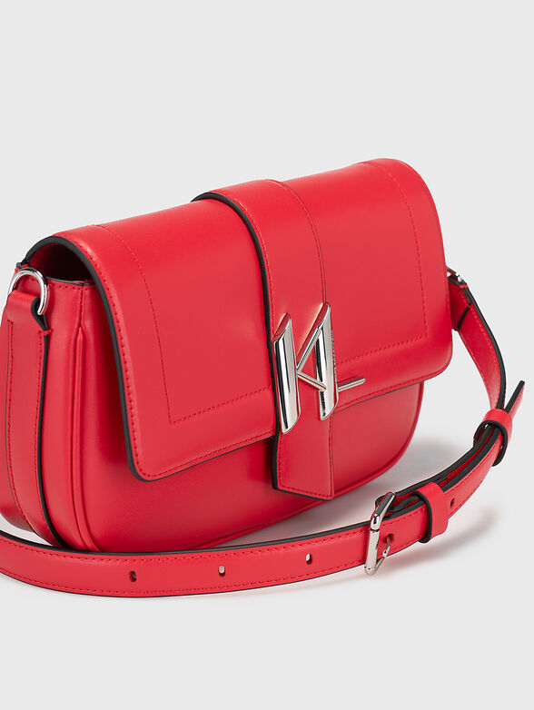 K/SADDLE BAGUETTE black bag with logo accent - 5