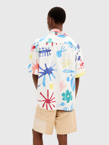 Short sleeve shirt with multicolour print - 3