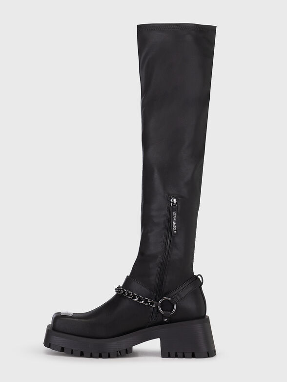 Eco leather boots with metal accent - 5