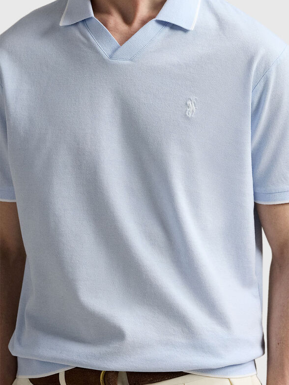 Short sleeved jacquard polo shirt - 4