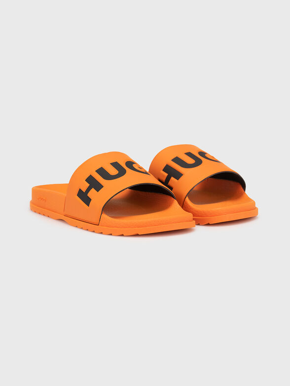 Fuchsia slippers with contrasting logo - 2