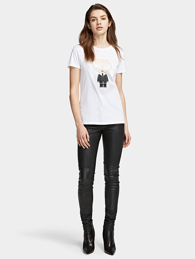 IKONIK Black T-shirt with maxi logo print - 5