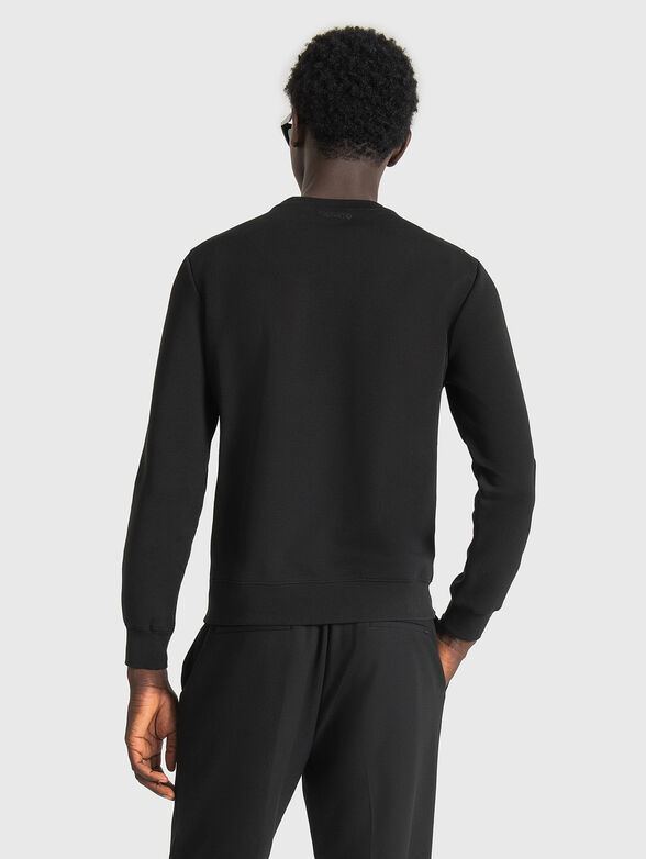 Black sweatshirt with contrast print - 2