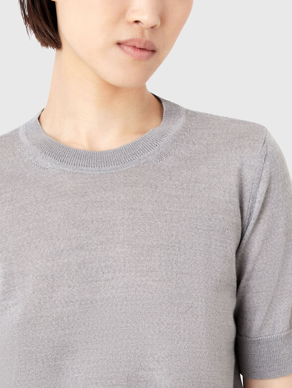 Short sleeved wool sweater - 4